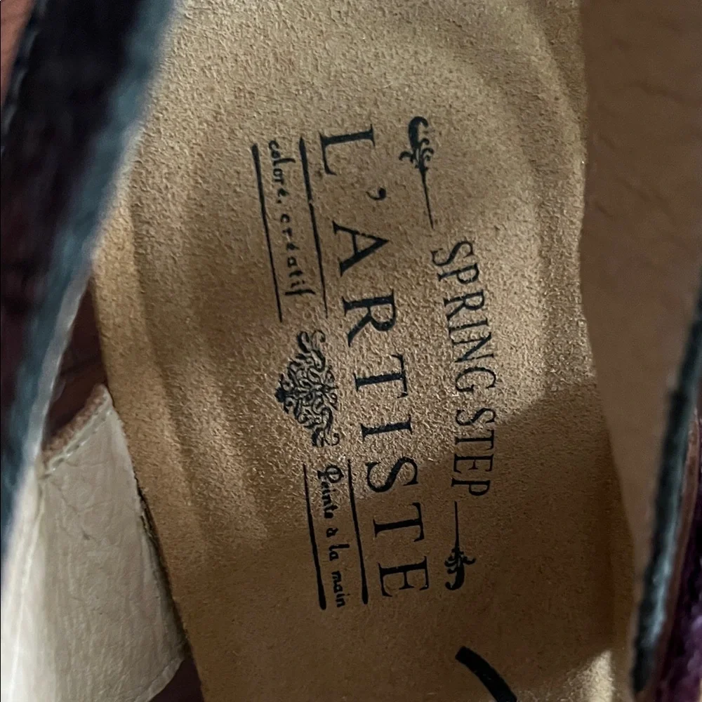 Spring Step Colorful Leather Sandals - Picture 4 of 5
